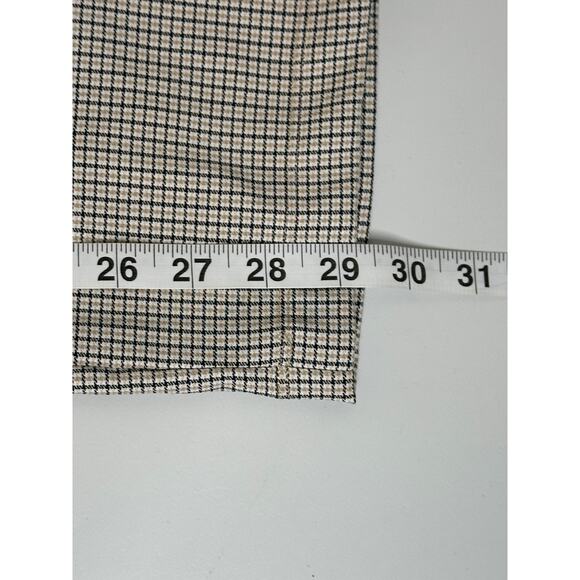 Max Studio Tan Brown Houndstooth Ponte Pull-On Pants Straight Leg Stretch S - Picture 8 of 10